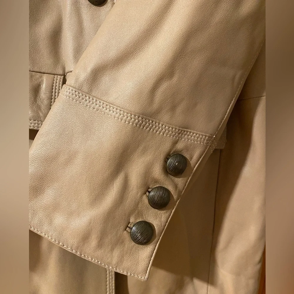 Bradley Bayou Genuine Leather Coat Camel Tan Fully Lined 100% Car Coat - Picture 8 of 12